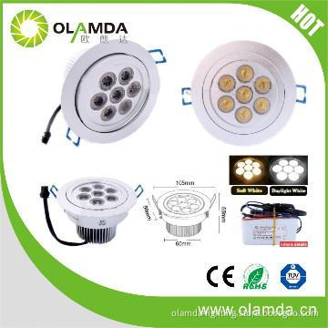 led ceiling light 7w with 110-240V,downlight led